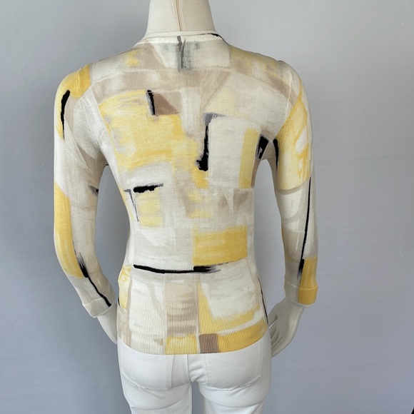 WHBM Abstract Design Zipper Cardigan Size Small - Picture 13 of 14